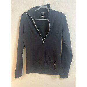 Women Cloudveil Half Zip Warm Up Jacket Sz M Black Cozy